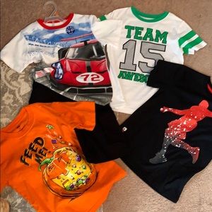 Bundle of boys shirts and one shorts